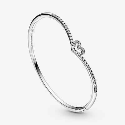 Sterling silver heart bangle