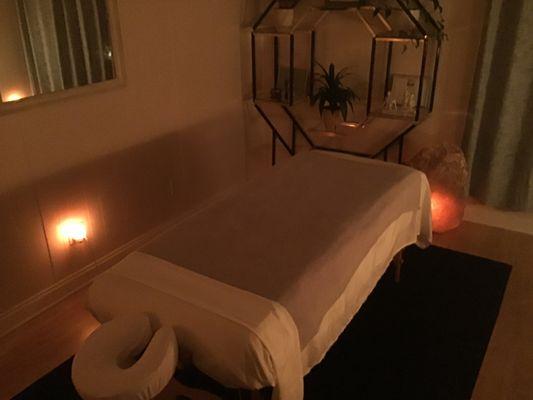 Relax in the warm glow of Himalayan salt lamps while receiving a therapeutic massage crafted to your individual needs.