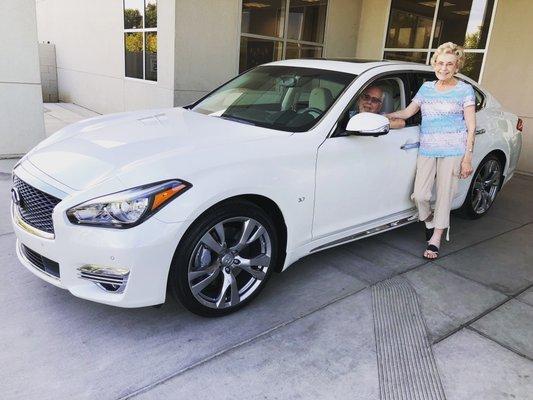 Congratulations to Mary and Raymond M on their beautiful 2019 Q70L