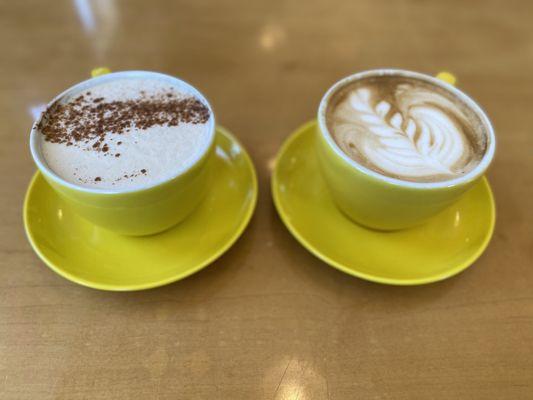 Chia Tea and Caramel Cappuccino