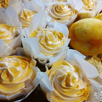 Orange blossom cupcakes.