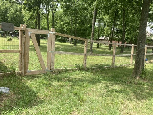 Wooden Fencing with Gate