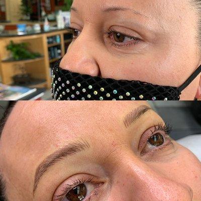 Microbladed eyebrows