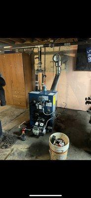 Steam boiler replacement after