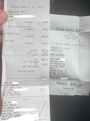 20% tip added to party rental fee AND misc fee?! I wish this was made clear to me when I circled "20%" that it was being applied to EVERYTHI