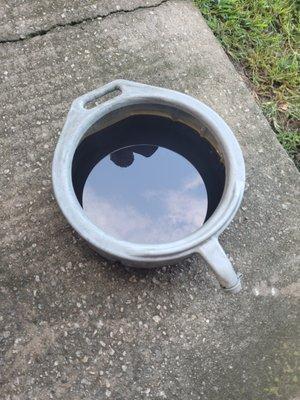 The "new oil" that my mechanic drained after a week and 2 days