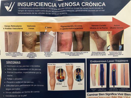 Progressive changes associated with venous insufficiency