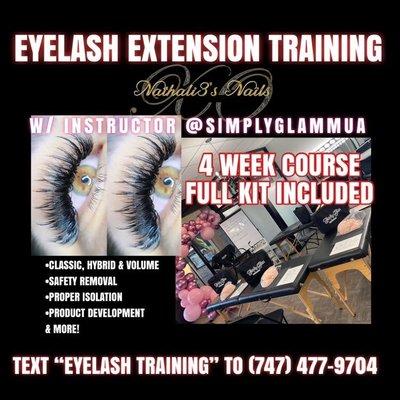 Eyelash Extension Training at Nathali3s Nails Studio