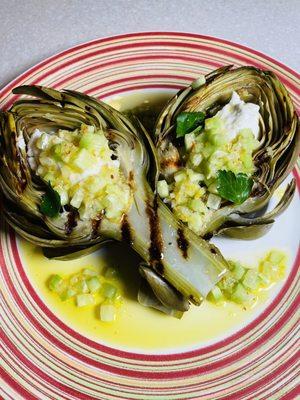 Grilled artichoke