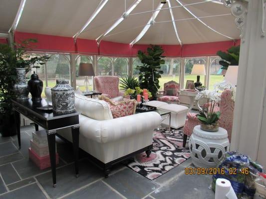 Decorators' Show House 2016 Conservatory designed by Ethan Allen