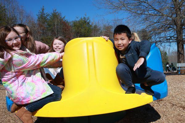 Oakland Elementary Students Enjoying Recess