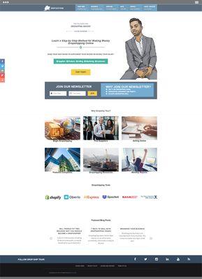 DropshipTour.com website design.