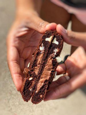 Triple Chocolate cheesecake STUFFED cookie