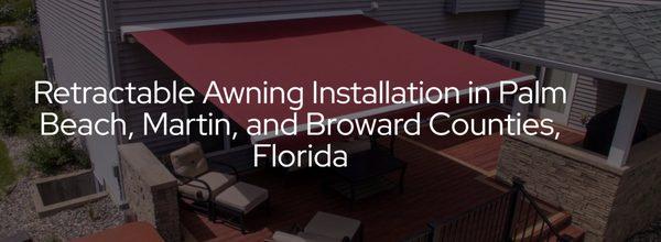 Motorized retractable awnings, rated for hurricanes!