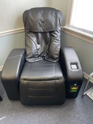 Come and relax in our massage chair prior to your appointment.