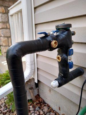 Properly insulated backflow device per our Freeze Protection Plan-Lifetime warranty not to get damaged.