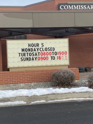 Store hours