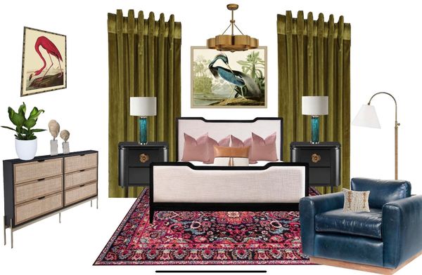 Mood board for a LUXE bedroom