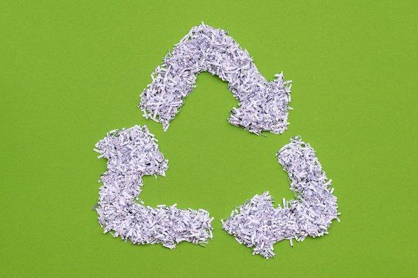 Shred your files with a service provider to ensure the shreds are recycled