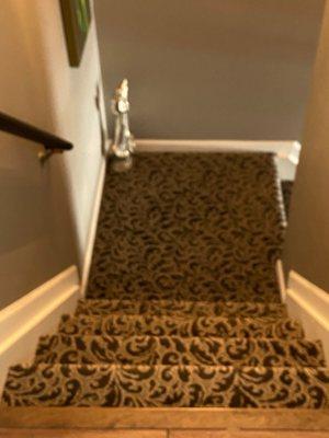 More elegant carpet on landing and stairs to the upstairs