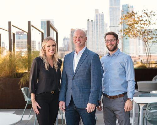 Joe Newberry, Attorney at Law with paralegals, Melissa Oberly and Benjamin Ashton.