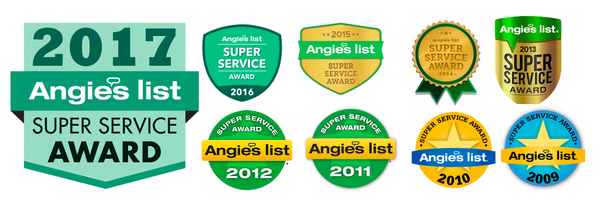 Angie's List Super Service Award Winner for 11 consecutive years! (2007 - current)