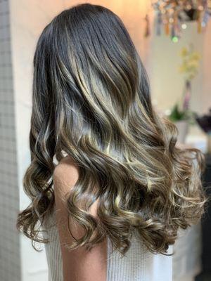 Back of blended balayage.