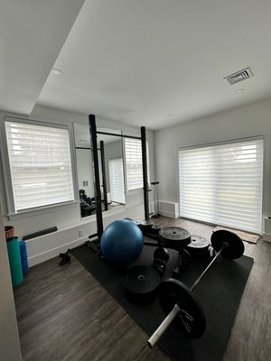 This is a picture of the blinds in my gym, however, I do also have them in my whole house.