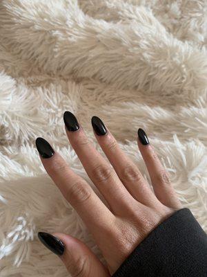 Black dip powder nails