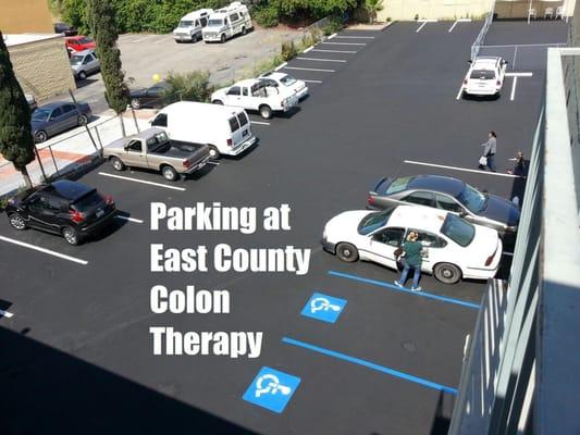 Plenty of free parking in our private lot or on the street