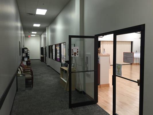 The main hallway with all 4 of our spacious dance rooms.