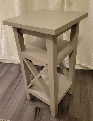 Custom built side table.