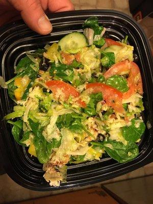 Rotisserie chicken chopped salad.