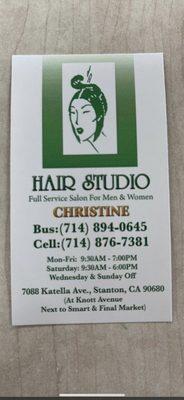 Business Card - Vie does nails, pedicure, massage, facials, waxing etc.