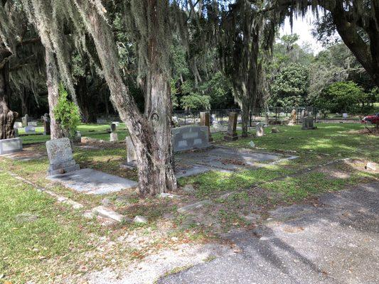 View of the cemetery