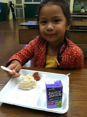 ...Vaihiria's fave school breakfast: Hawaiian style sausage aka Portuguese sausage!