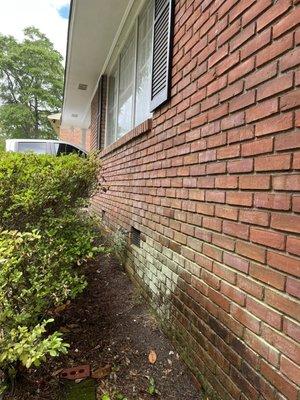 Before... swipe for the after on this brick home