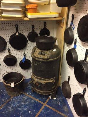 Cast iron pots and pans. Seasoned just right!