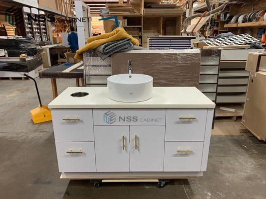 Customized Restroom Sink @NSScabinet Warehouse Customer designed and shipped out