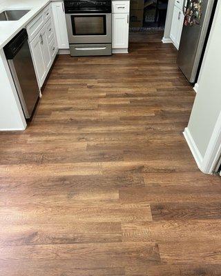 Kitchen floor remodel with LVP