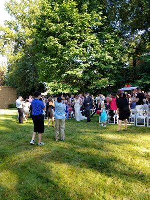 The ceremony on the lawn