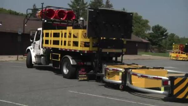 Royal Truck & Equipment Autonomous TMA Truck - Driverless military technology to save lives in the work zones.