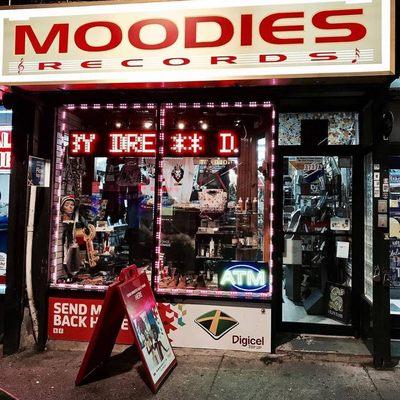 Front view of Moodies Records