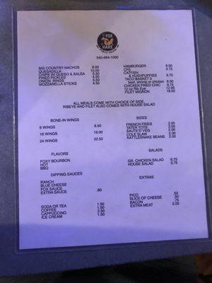 Menus