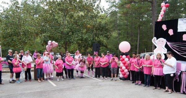 These are all the survivors in attendance at our walk!