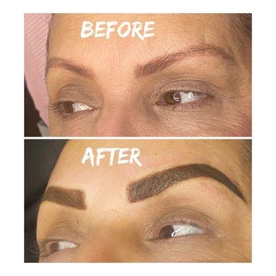 Color correction and Ombre brow.