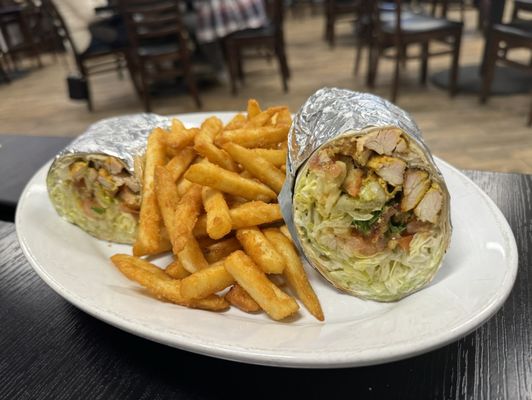 Chicken kabob wrap