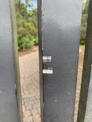 Scratches on forced gate entry