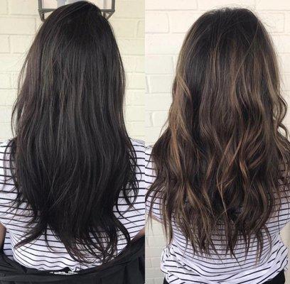 Before and After Balayage by AllyBeth! #oligoeducation