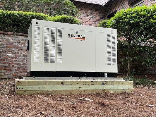 Professional Installation by our Certified Generator Installers! Picture of 38 kilowatt installed in Central MS.